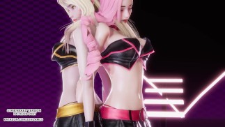 [MMD] Apink CHOBOM - Copycat Ahri Seraphine Sexy Kpop Dance League of Legends Hentai non censuré