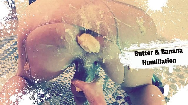 ANAL bananas and PISS control for PANTY SISSY