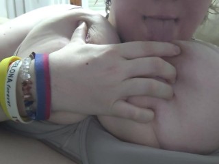 A Lite Play Wit my Big Boobs.