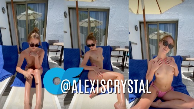 Загар топлесс и жирное прикосновение на природе - ALEXIS CRYSTAL
