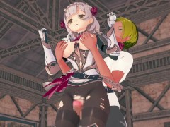 【原神 ノエル】3Dエロアニメーション(背後乳揉み⇒手マン⇒手コキ⇒フェラ⇒セックス) - Screenshot 2 of 16 - Hentai Anime