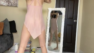 Transparent Try-On Dresses with Adrianna