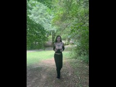 hot teen slut flashes tits in a public park *uncensored* | emilyannebunny
