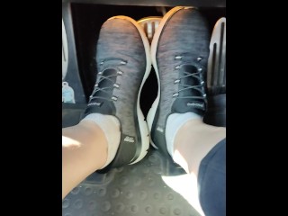 Hard Pedal Pumping in my Sketchers Sneakers