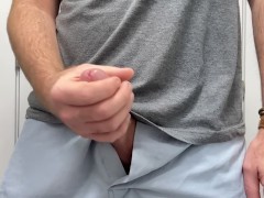 Woke up early and jerked off in my friend's bathroom