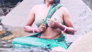 Indian bhabi outdoor waterfall bathing sex, telugu dirty talks, ఔటడూర్ తెలుగు సెక్స్ బూతులు