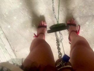 sissy piggy in its pigsty cbt 3kg ball weight training angel Scarlett black