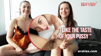 Ersties - Leah et Domino tournent leur première vidéo de sexe lesbien ensemble