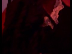 Daddy’s girl horny so do plays with her breasts and fucks pillow