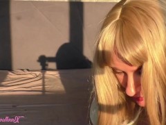 Uninhibited Minx Passionately Sucks and Jerks Off Teacher's Big Dick until Cum in Mouth