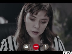 Slutty Employee Interrupts Boss’s Video Call By Sucking Her Dick TRAILER - Screenshot 1 of 16 - Futanari