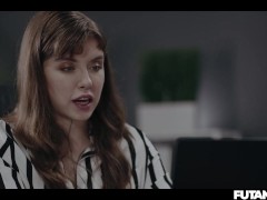 Slutty Employee Interrupts Boss’s Video Call By Sucking Her Dick TRAILER - Screenshot 8 of 16 - Futa