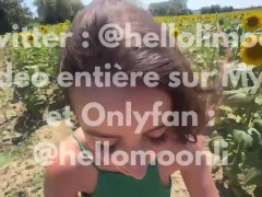 Française étudiante libertine suce et se prend du sperm sur ses gros seins outdoor amateur