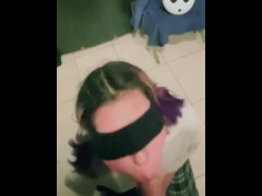 I make my stepsister suck my cock and choke on it
