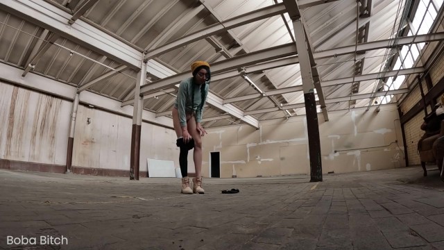 I Left my Clothes BEHIND and SQUIRTED! | Public Nudity Warehouse dare