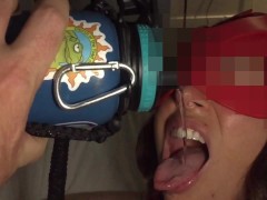 Dangerous takes a break from eating Tawny's ass to get a drink from Jack (slomo at end)