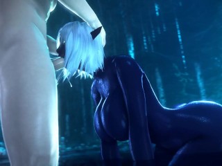 Dark Elf Queen Nualia Deep Throat, Blowjob , Noname55