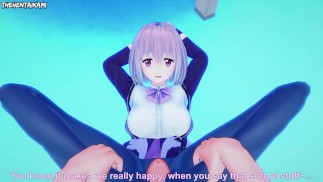 Akane Shinjo из SSSS Gridman дает вам хентай футджоб POV