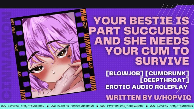 your bestie is part succubus and she needs your cum  ASMR Audio Roleplay Sloppy Deepthroat