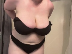 BBW Stripping Before Shower