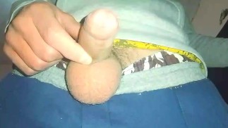 Ausgezeichneter großer Penis, schöner weißer Junge masturbiert