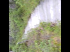 cumslut sucking dick on knees in the woods