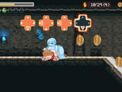 【#01 ゆうわく淫魔城 実況(体験版)】逆レドットアニメーションのファンタジーエロゲー。巨乳女神官や女剣士に抜かれちゃう。(ステージ1)