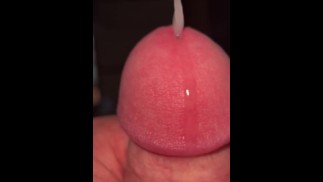 Close-up shot of NICE COCK! Solo slow-motion cumshot from boys pretty dick