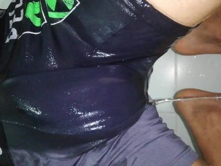 Desperate Pissing in Underwear, like a Dirty Whore