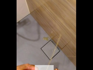 Standing Pee in Shower Room