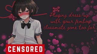 ASMR Femboy classmate dress up gone wrong porn video thumbnail