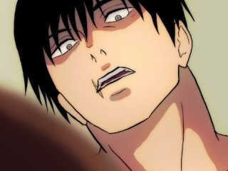 Animated - Satoru Gojo sucks Toji's fat cock - Preview