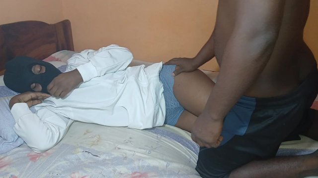 Ebony teen enjoying good sex