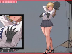 【ギャルJ●をスカウト～完全に堕とすまでタイムリープ～ 実況(体験版)】強気な金髪爆乳黒ギャルに撮影中エッチなおさわりする2Dアニメーションエロゲー。 11/16