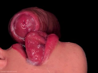 Nonton CLOSE UP: Best FREE MOUTH for Your HUGE CUMSHOT! Sensual FORESKIN BLOWJOB! Mouth Full of CUM - ASMR Streaming HD