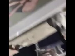 Walking through store in peed pants