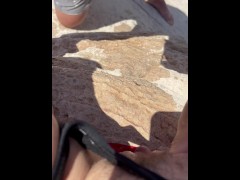 Piss Slut getting her pussy licked and squirts at the lake!