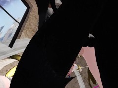 Beautiful Futanari Is Gagged, Tied And Used, In A BDSM Room