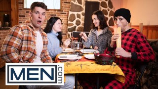 MEN - Liam Has A Huge Crush On Malik That He Offers To Pleasure Him Under The Table Using His Hands