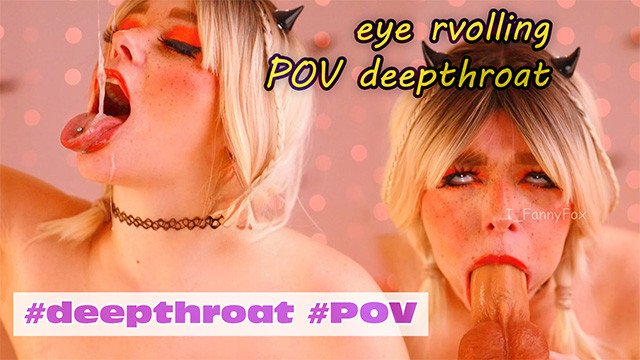 POV sloppy deepthroat