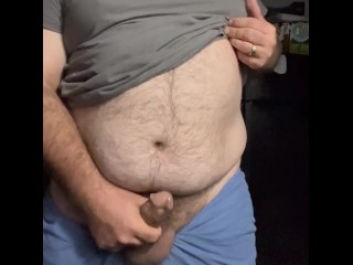 看着我的精液从我的鸡巴里渗出