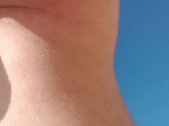 Posing my booty on a nudist beach
