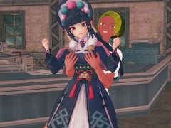 【原神 雲菫(うんきん)】3Dエロアニメーション(背後乳揉み⇒手マン⇒手コキ⇒フェラ⇒セックス) - Screenshot 1 of 16 - Hentai