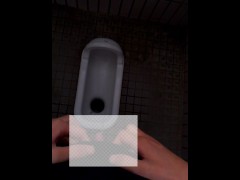 和式トイレで立ちションしたら、全部壁にかかっちゃった - Screenshot 13 of 16 - 立ちション