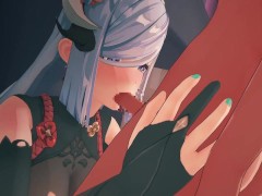 【原神 申鶴(しんかく)】3Dエロアニメーション(背後乳揉み⇒手マン⇒手コキ⇒フェラ⇒セックス) - Screenshot 9 of 16 - Genshin Impact