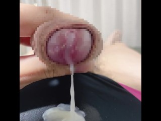 Femboy Swimsuit Closeup Cumshot