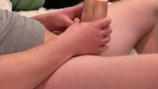 Male Strokes Huge Towering Cock