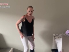 So dreckig wie noch nie! Total versauter Jeans-Stiefel-Piss!