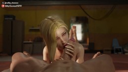 Android 18 Schwanz lutschen in einem Motel (Weiß) | Drachenball