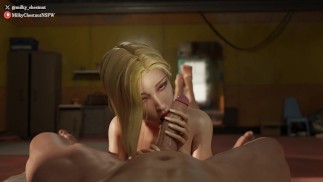 Android 18 Sucking Dick in a Motel (White) | Dragon Ball